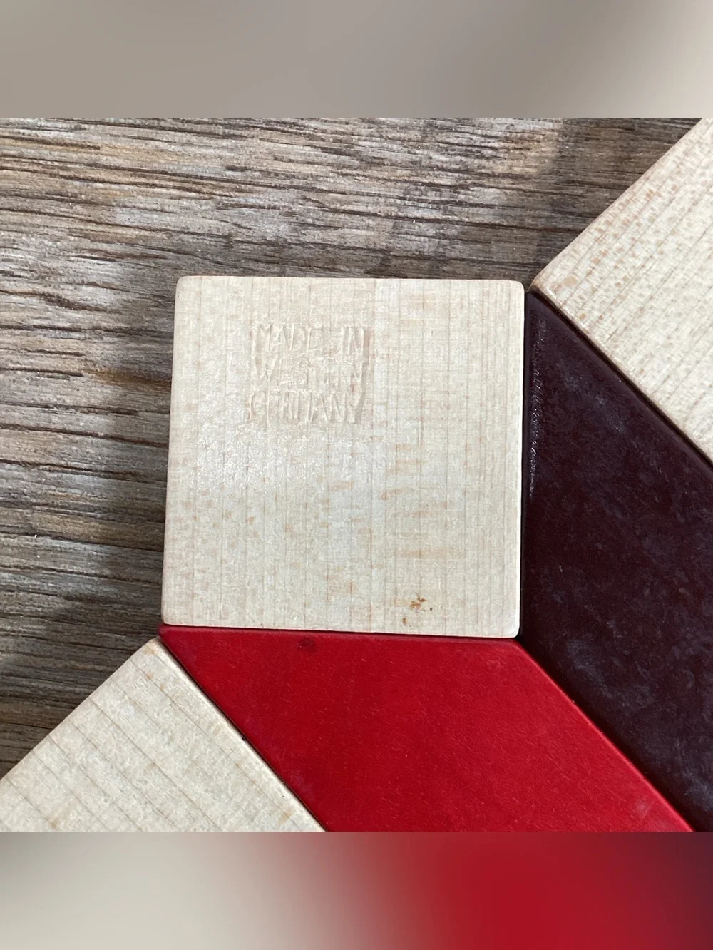 Vintage Wood Trivets - Bamboo Bead And West Germany Quilt Star